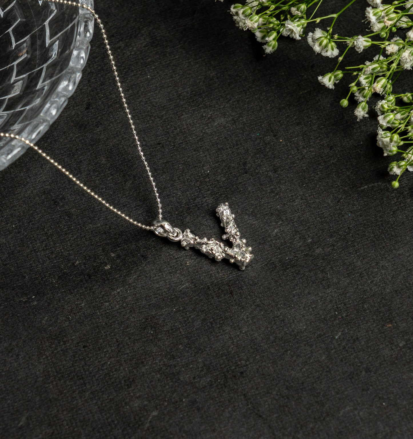Alphabet V Pendant